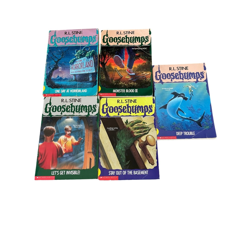 R L Stine Goosebumps Lot of 5 Books 1990s Horror Scholastic Paperbacks
